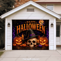 Wicked Halloween | Skull & Pumpkin Halloween Garage Door Cover