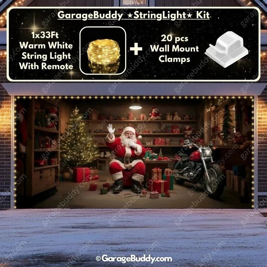 Santa's Workshop | Christmas Garage Door Cover