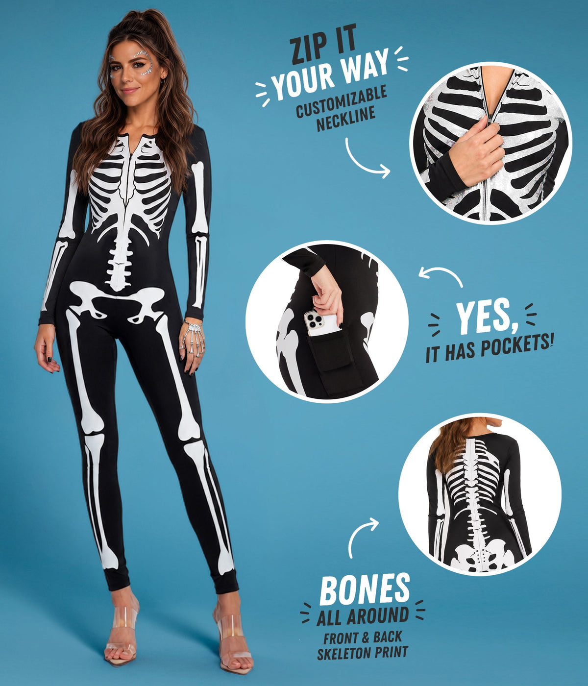 Skeleton Bodysuit Costume