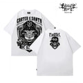 Original American street flower font, Fugu Chicano loose cotton, heavyweight, niche hip-hop tattoo artist, trendy brand T