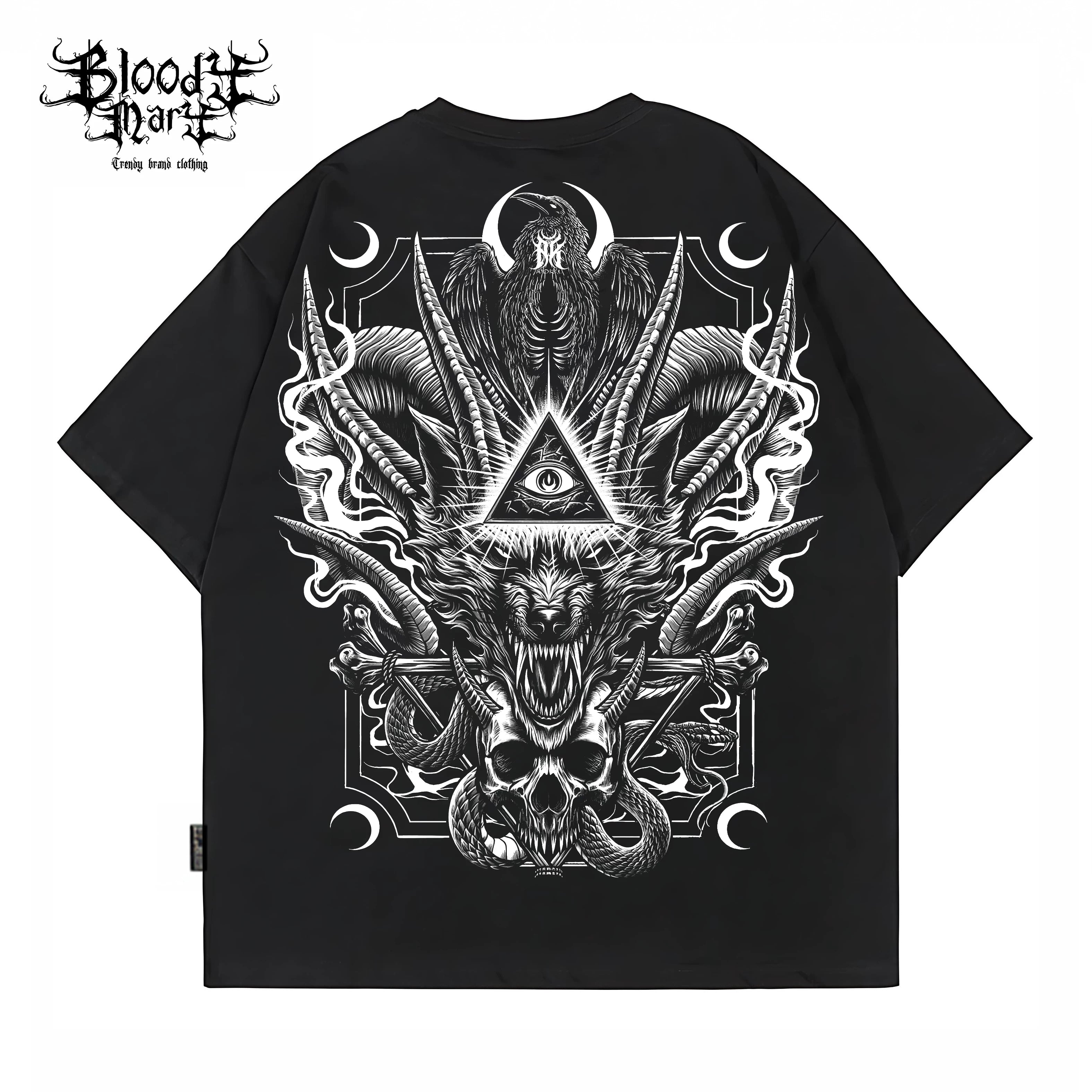 Original Trendy American Hip Hop Style Heavy Metal Printed Short Sleeve T-shirt for Men and Women, Loose Round Neck, Heavy Cotton, Rock