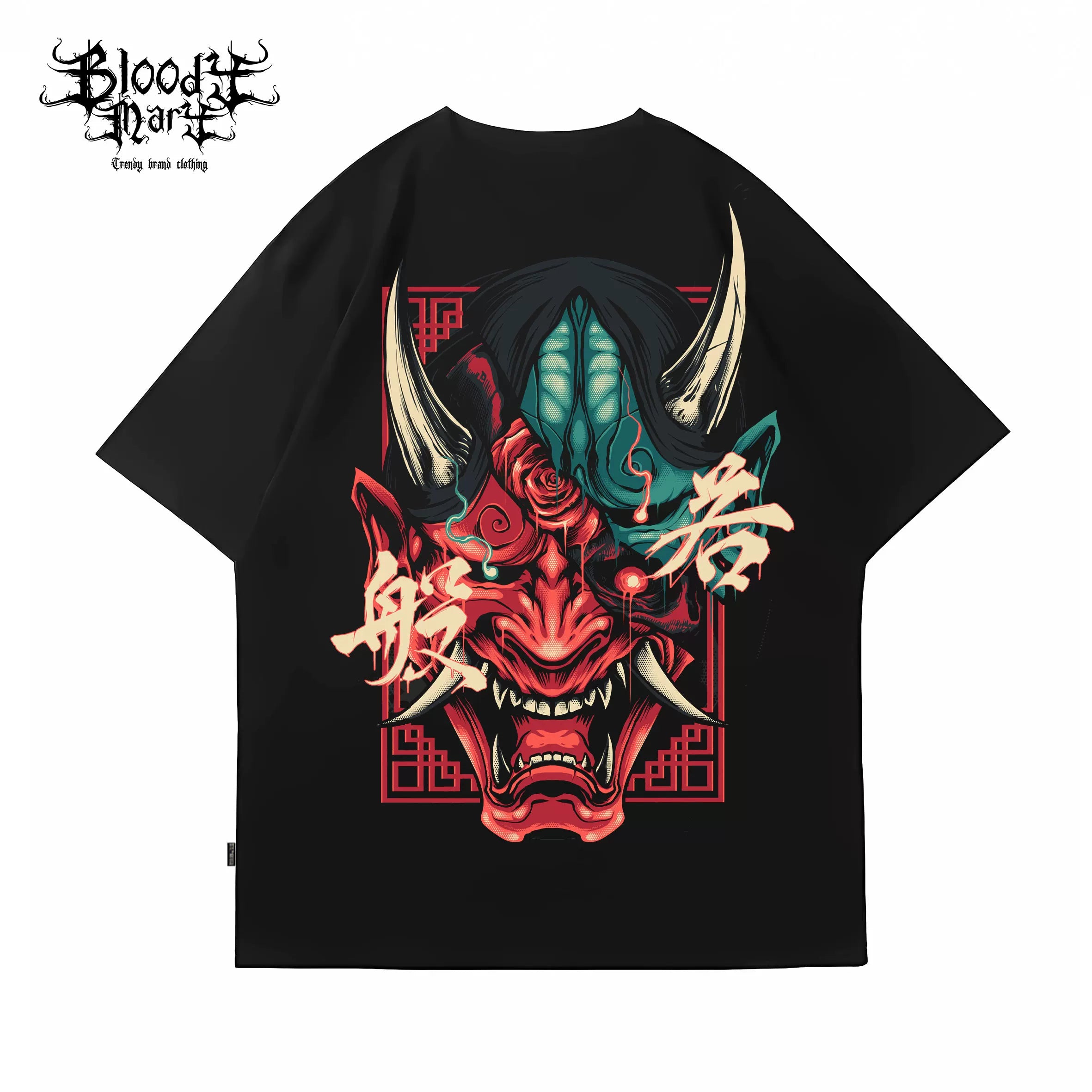 Original Fashion Brand American Short Sleeve T-shirt China-Chic Men and Women Japanese Prajna Tattoo Artist Summer Hip Hop Hip Hop