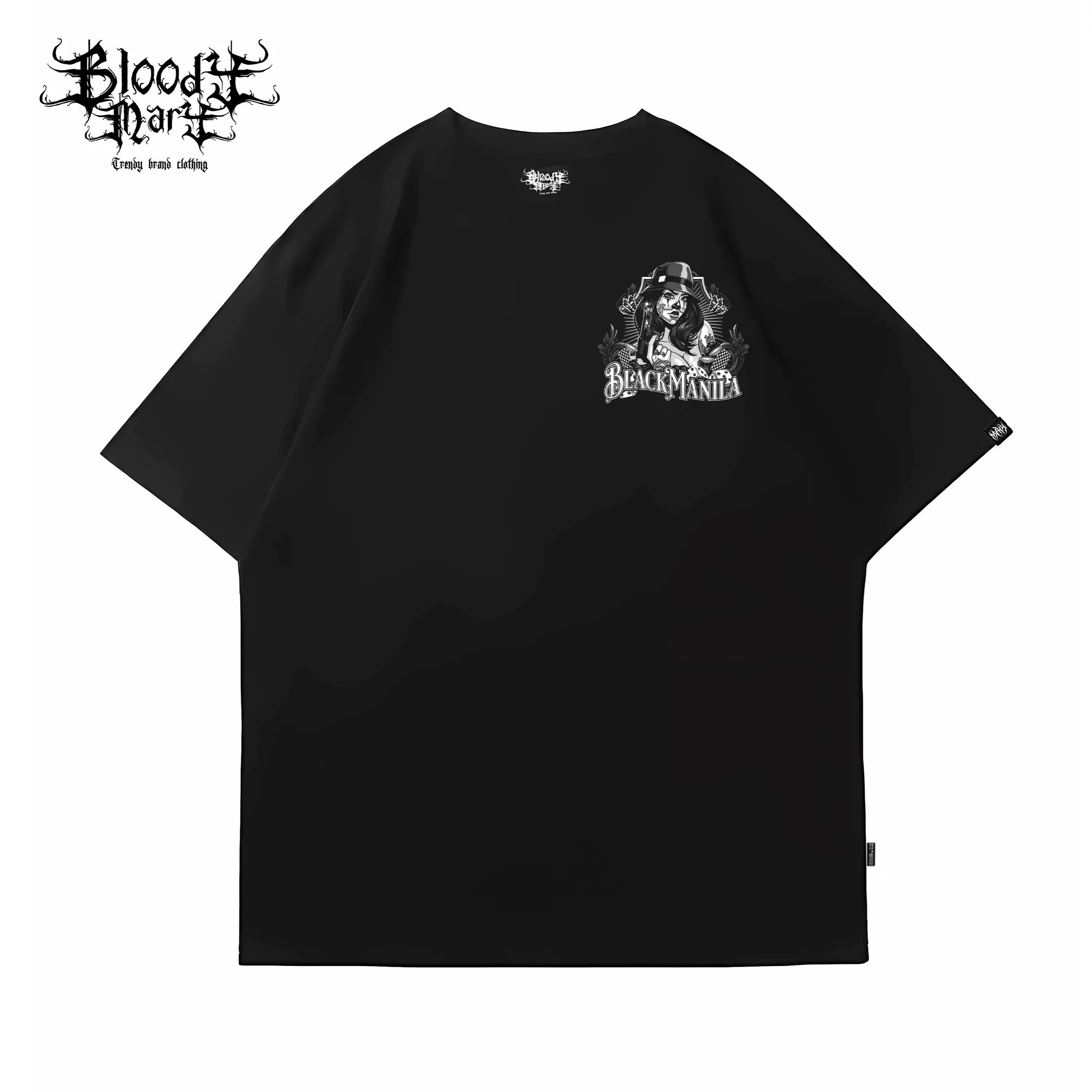 Original Trendy Brand American Street Hip Hop Chicano Girl Stand Short Sleeve T-shirt for Men and Women, Loose Cotton, Heavy Weight, niche