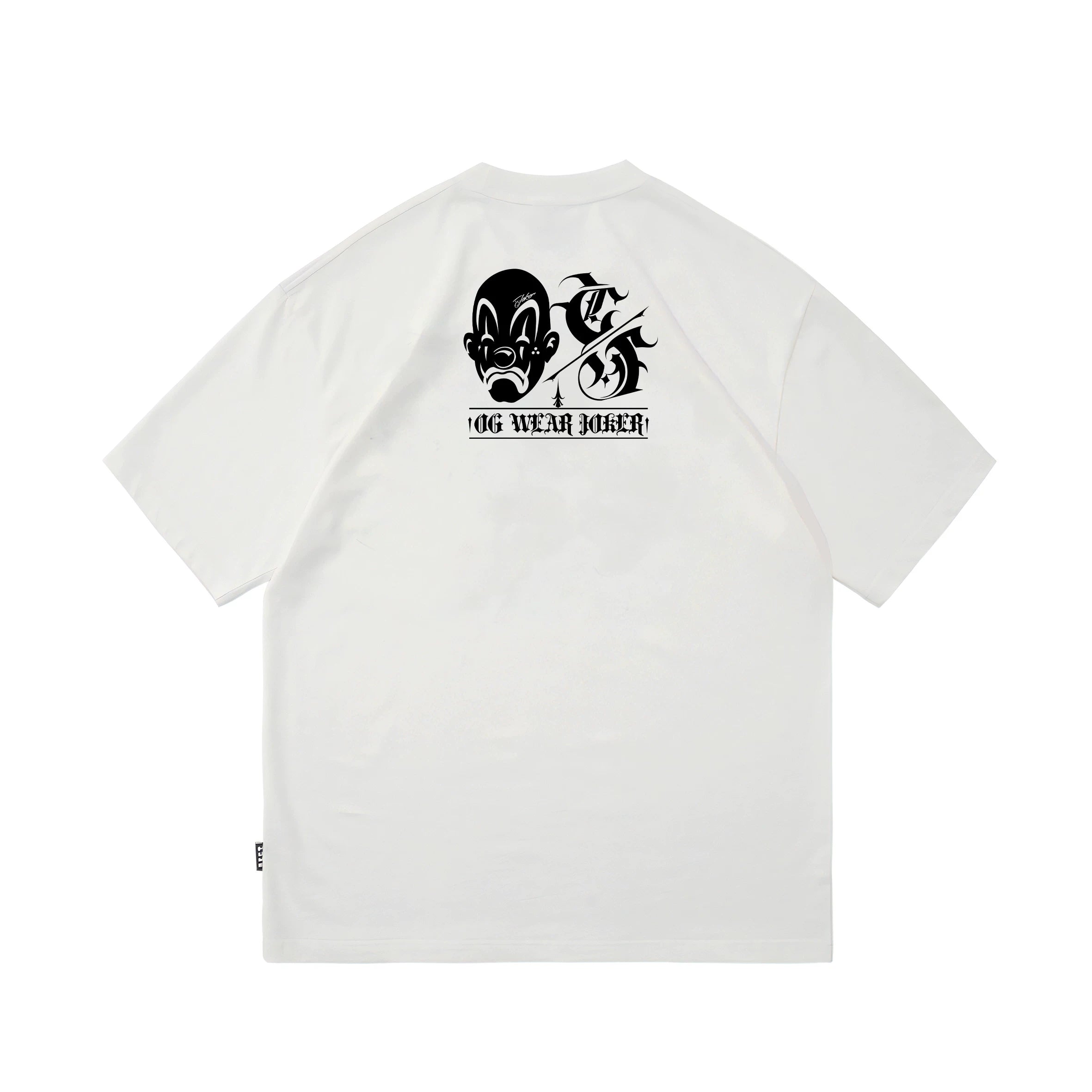 American fashion brand Kano floral font clown gang hip-hop English mask crying smiling face American heavyweight loose T-shirt