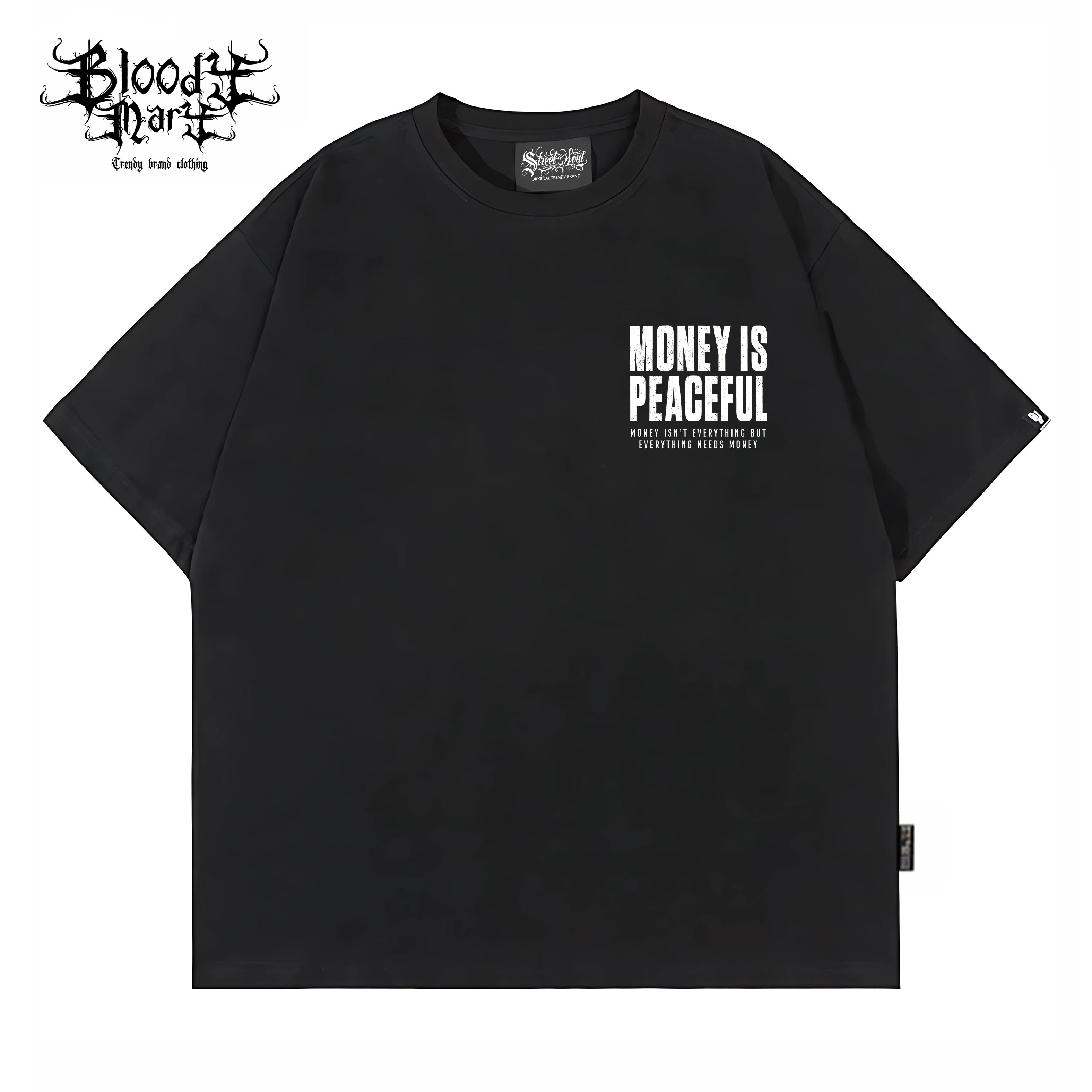 Trendy brand American hip-hop style short sleeved T-shirt for men and women, loose and versatile, street printed heavyweight pure cotton top, street style