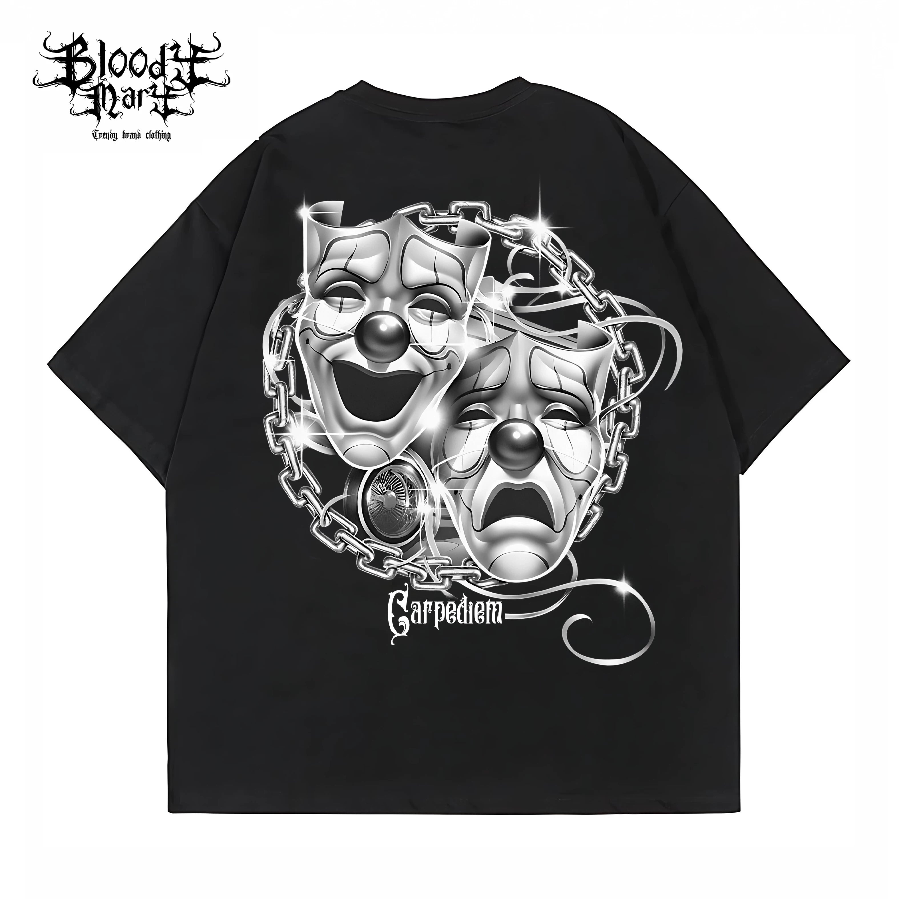 China-Chic American Street Chicano Short Sleeve Loose Cotton Heavyweight Little Popular Hip Hop Tattoo T-shirt