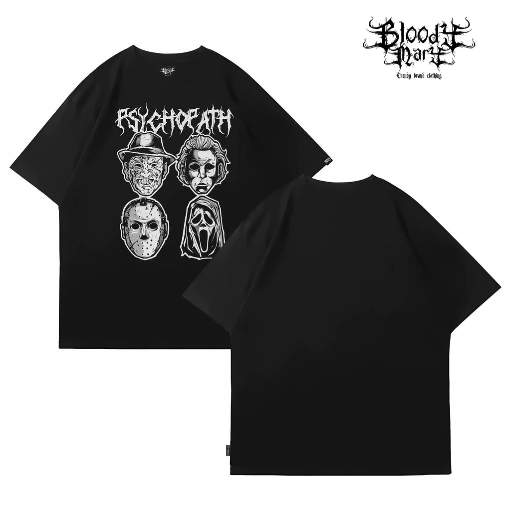 Four villains of American street hip-hop, hip-hop, West Coast T-shirt, street dance, tattoo artist, trendy brand, high street, niche, short sleeved