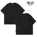 Solid color trendy brand loose T black short sleeved T-shirt for men, versatile, breathable and comfortable, drop shoulder sleeve top, heavyweight pure cotton 280G