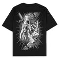 Original trendy brand American retro dark goth short sleeved men's and women's loose cotton heavyweight niche hip-hop T-shirt street