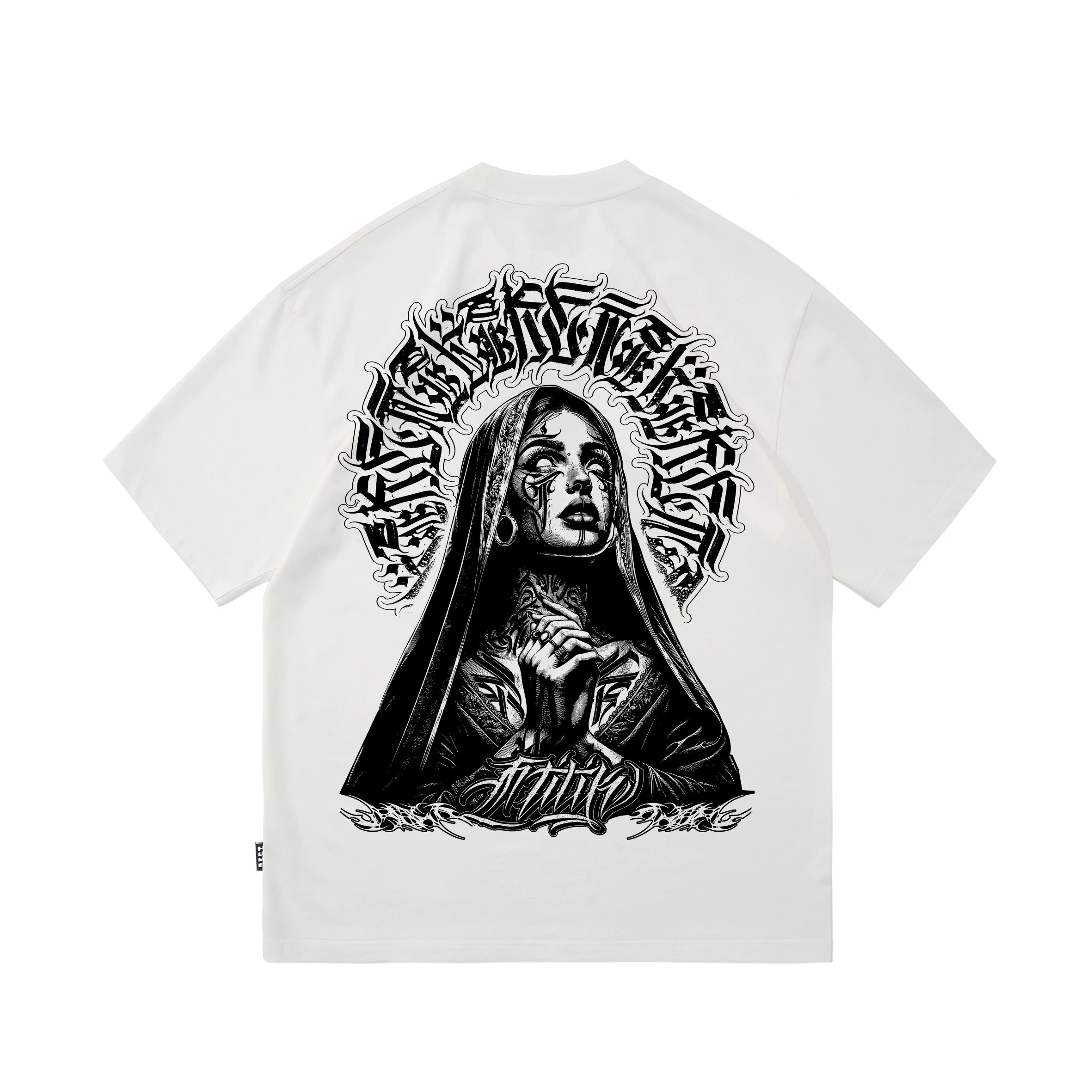 Trendy Tattoo West Coast Street Dance Chicano Cartoon Tattoo Artist American T-shirt Cotton Heavy Weight