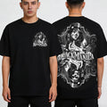 Original Trendy Brand American Street Hip Hop Chicano Girl Stand Short Sleeve T-shirt for Men and Women, Loose Cotton, Heavy Weight, niche