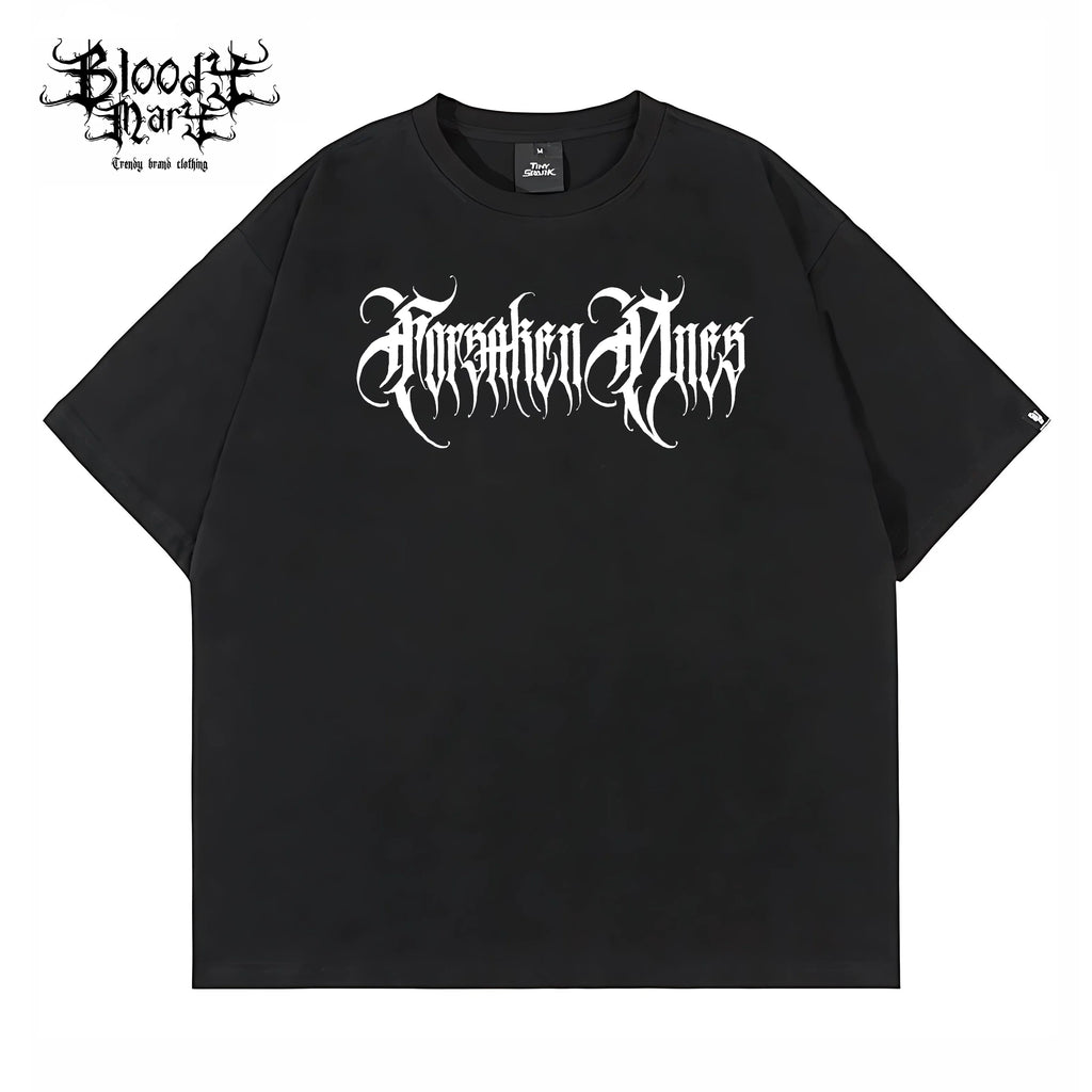 American street rose skeleton short sleeved loose pure cotton heavyweight niche hip-hop fashion brand tattoo artist T-shirt