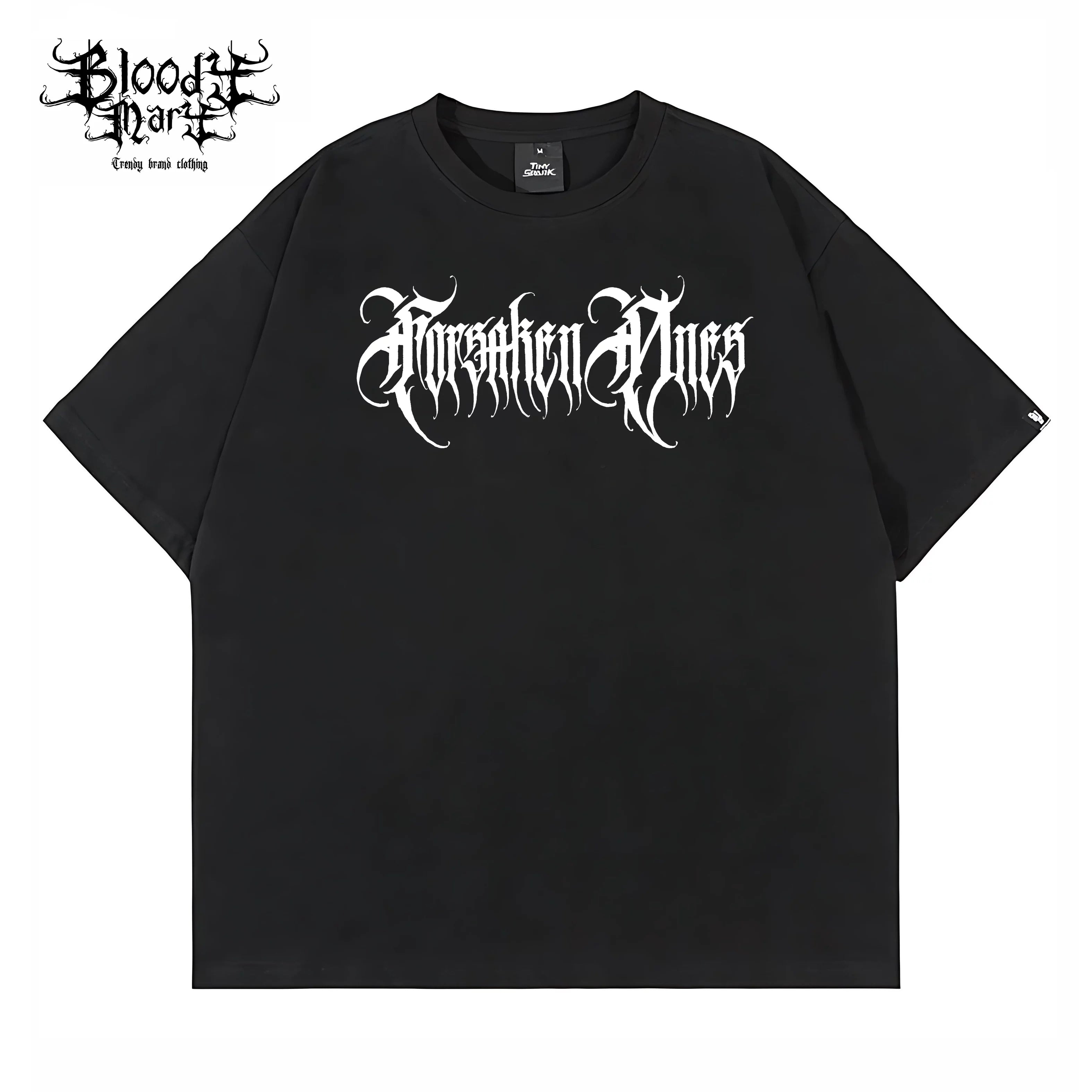 American street rose skeleton short sleeved loose pure cotton heavyweight niche hip-hop fashion brand tattoo artist T-shirt