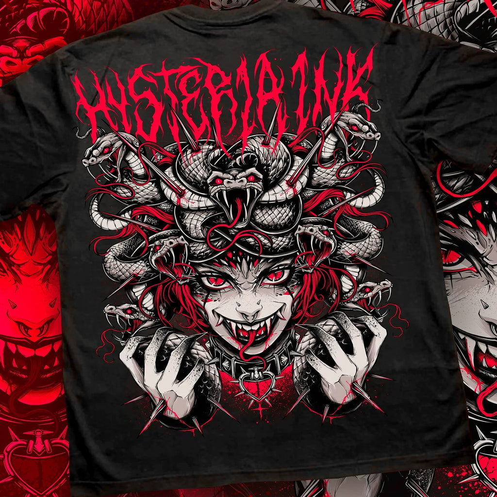 Street American Trendy Brand Rock Trendy Brand European and American Dead Core Band Gothic Dark Short sleeved T-shirt Niche Punk Metal