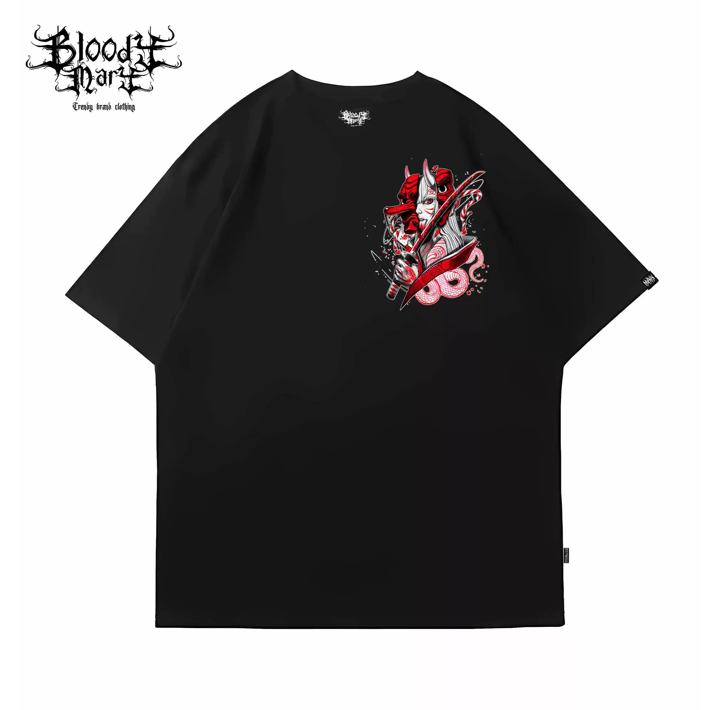 American street hip-hop cross flower font hip-hop American West Coast prayer hand T-shirt street dance tattoo artist