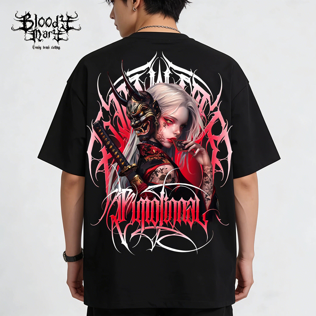 Original fashion brand American small crowd heavy hip-hop fancy characters China-Chic Prajna geisha tattoo artist brand men's and women's T-shirts