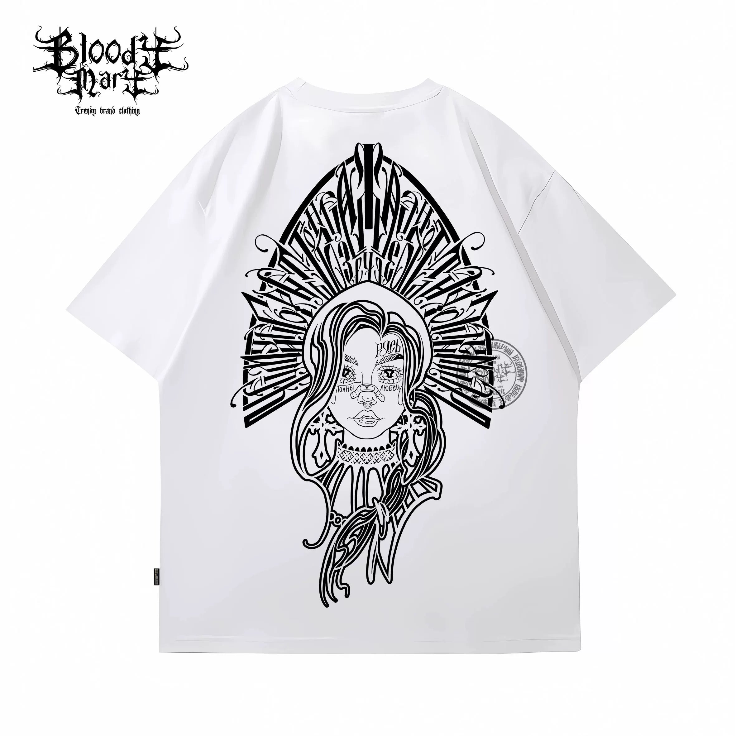 American style floral font pure cotton short sleeved T-shirt original trendy hip-hop street dance T-shirt 2025 spring heavyweight pure cotton short sleeved shirt