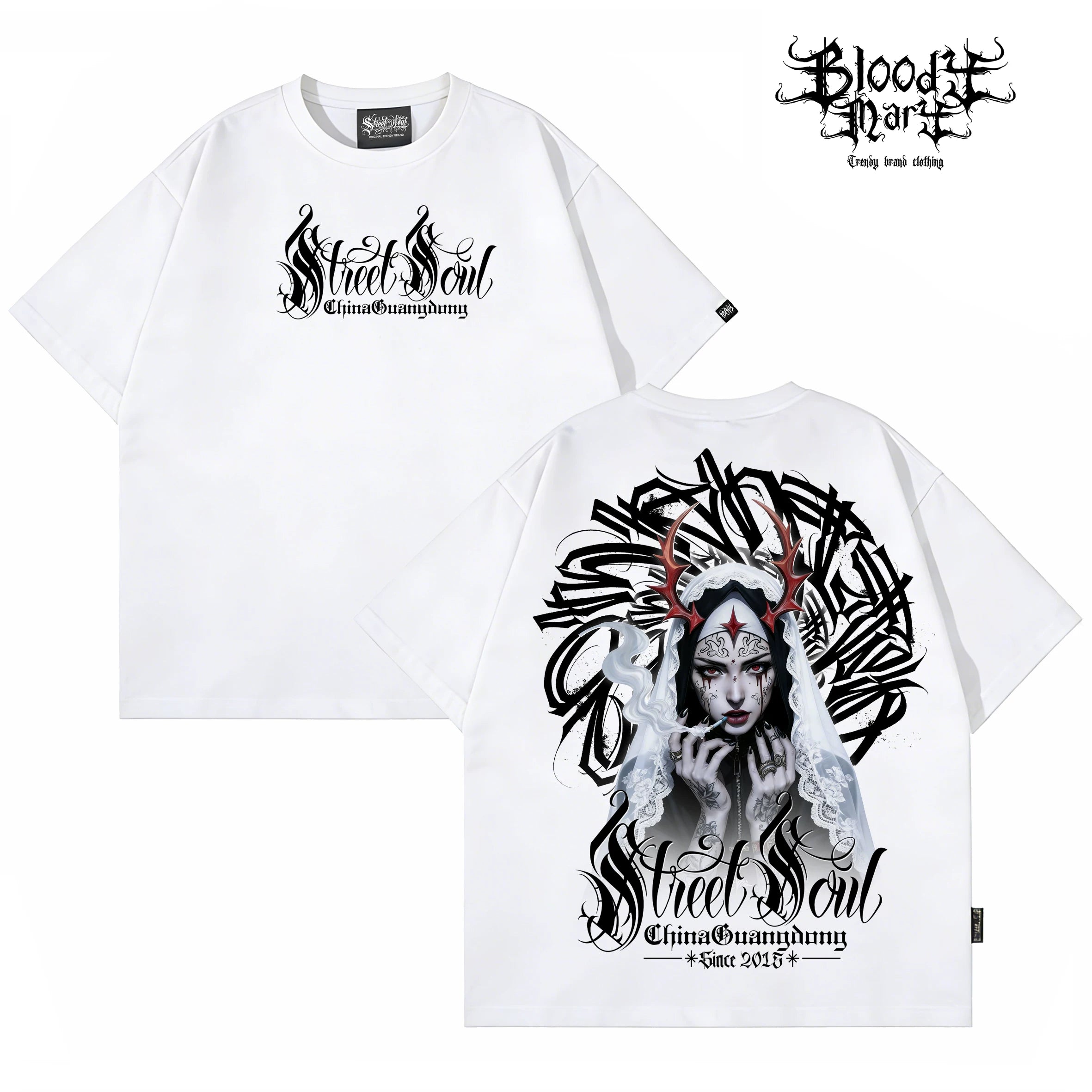 Original Trendy Brand American West Coast Hip Hop Style Black Short sleeved T-shirt Men's Loose Shoulder Printed Top Trendy Brand