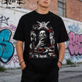 Chicano floral font trendy brand short sleeved dark men's and women's loose heavy metal pure cotton heavyweight niche hip-hop T-shirt