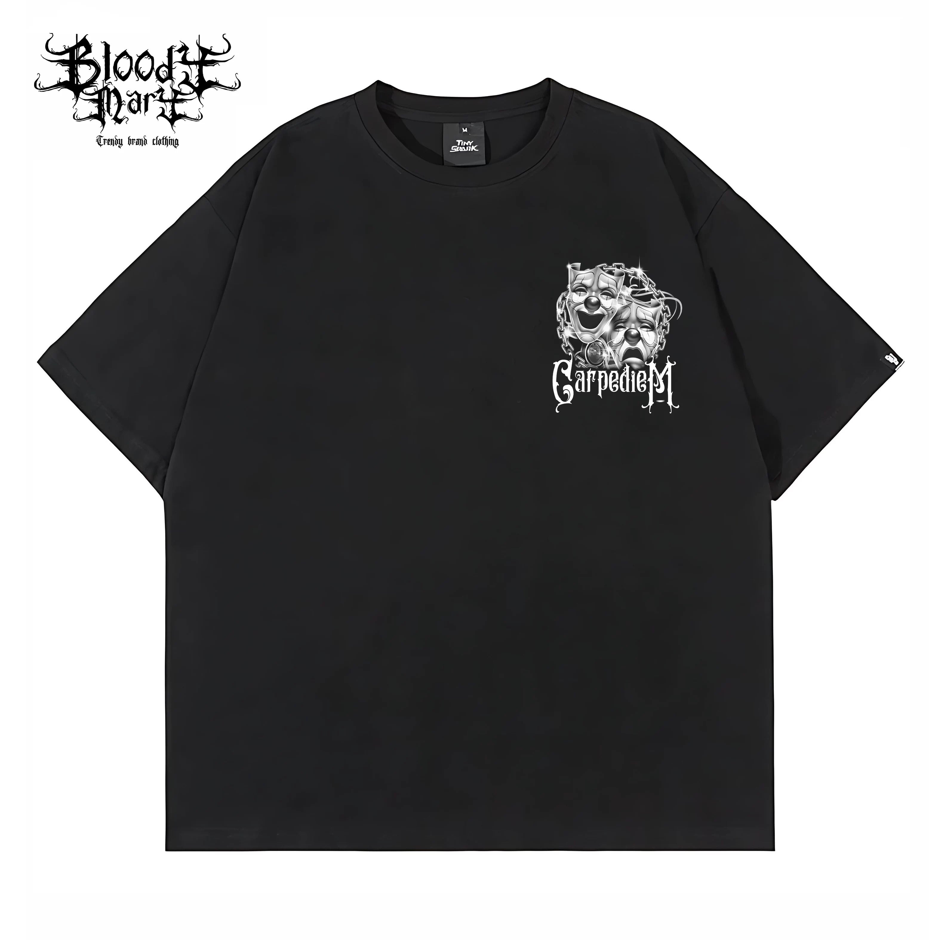 China-Chic American Street Chicano Short Sleeve Loose Cotton Heavyweight Little Popular Hip Hop Tattoo T-shirt
