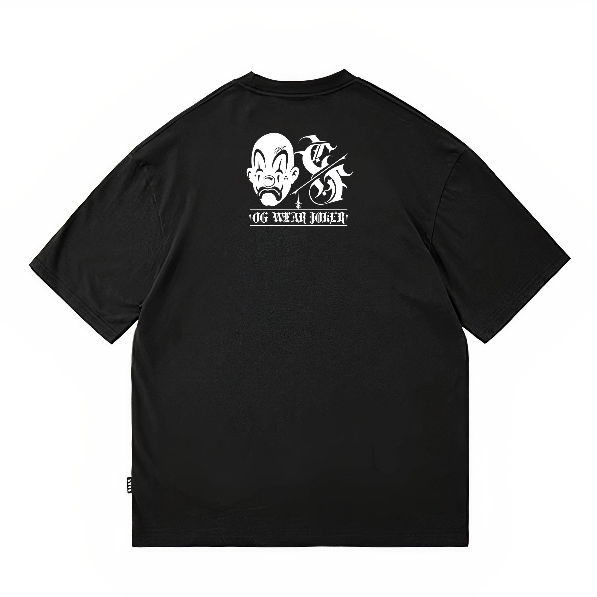 American fashion brand Kano floral font clown gang hip-hop English mask crying smiling face American heavyweight loose T-shirt