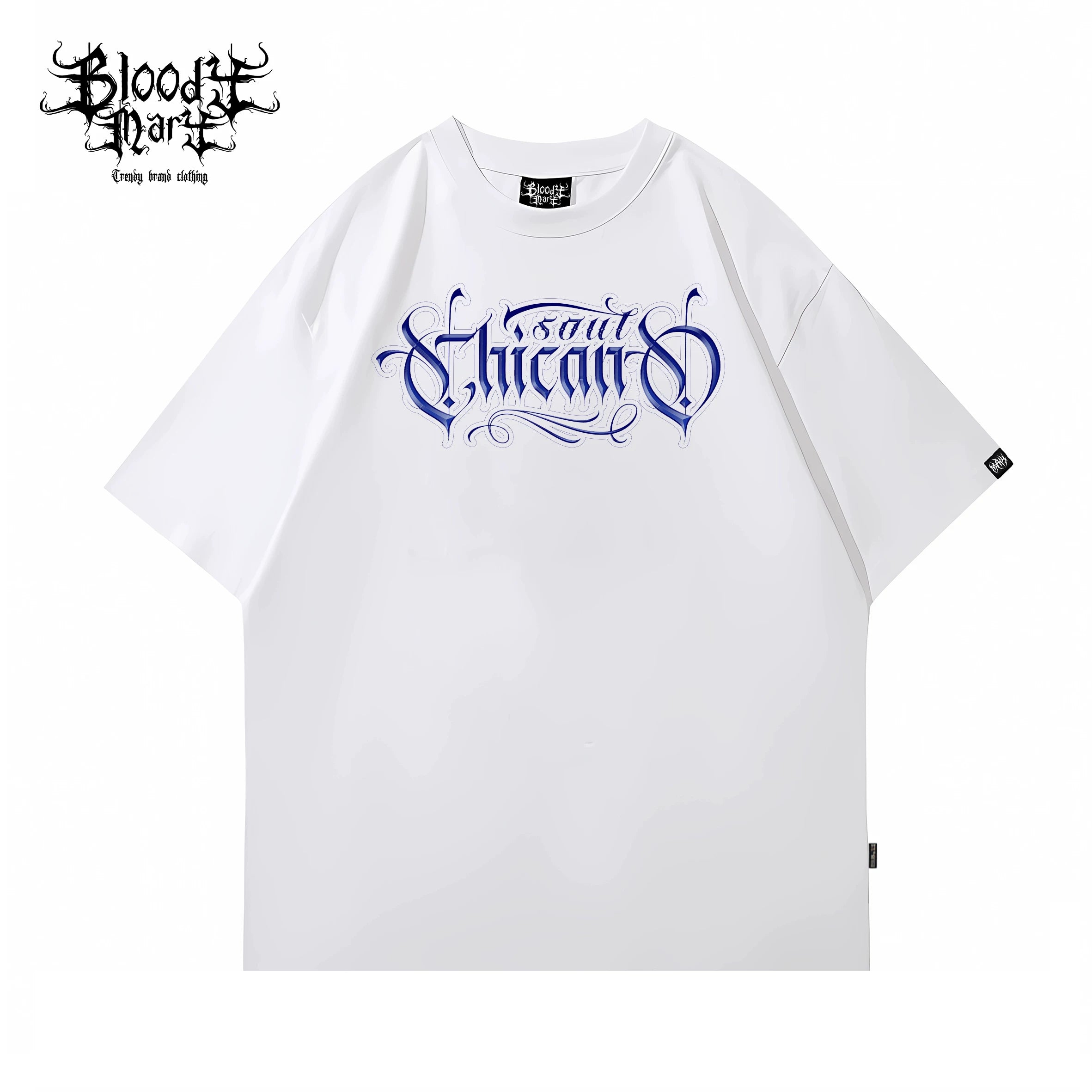 American street Chicano floral font short sleeved loose cotton heavyweight niche hip-hop tattoo artist trendy T-shirt