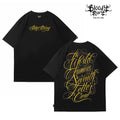 American street Chicano floral font short sleeved loose cotton heavyweight niche hip-hop tattoo artist trendy T-shirt