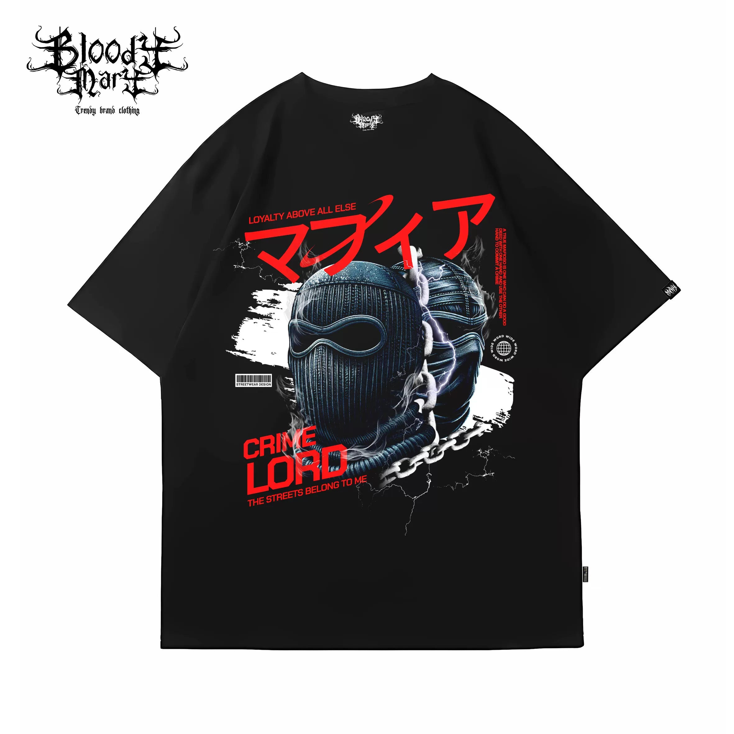 American Trendy Bandit Bandit Money Banknote Street Hip Hop T-shirt Trendy High Street Dance INS Tattoo West Coast