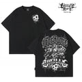 Original American street flower font retro loose cotton heavyweight Chicano hip-hop niche trend tattoo artist T