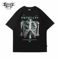 American street skull short sleeved T-shirt loose pure cotton design unisex trendy brand top