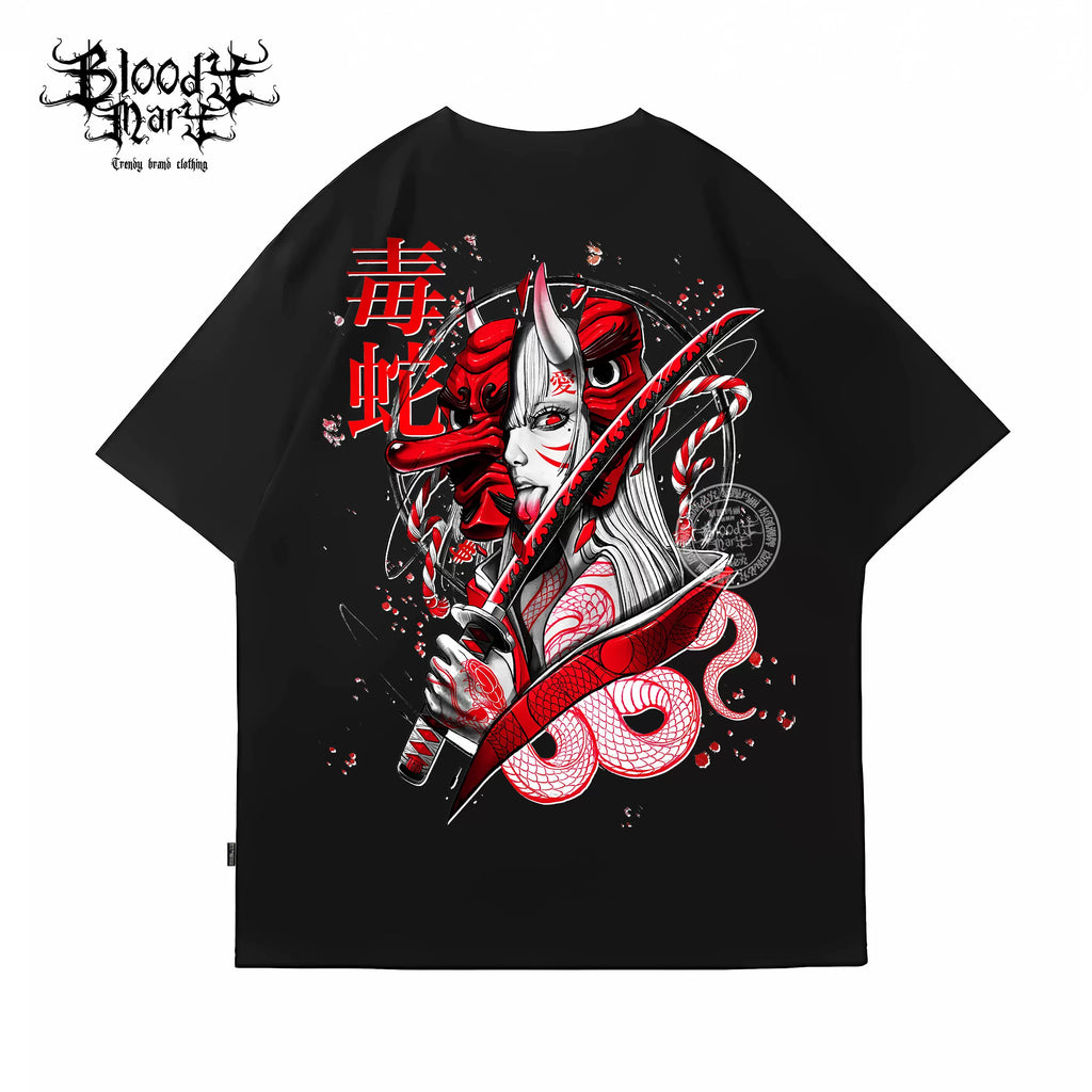 American street hip-hop cross flower font hip-hop American West Coast prayer hand T-shirt street dance tattoo artist