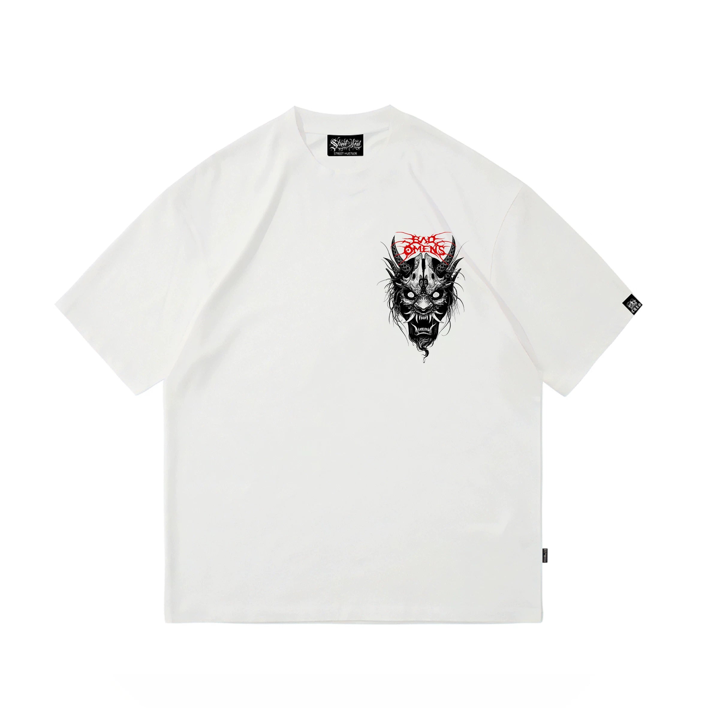 Original Trendy Brand Design American Dark Prajna Trendy Hip Hop Retro Tattoo Artist Short Sleeve Pure Cotton T-shirt for Men and Women