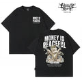 Trendy brand American hip-hop style short sleeved T-shirt for men and women, loose and versatile, street printed heavyweight pure cotton top, street style