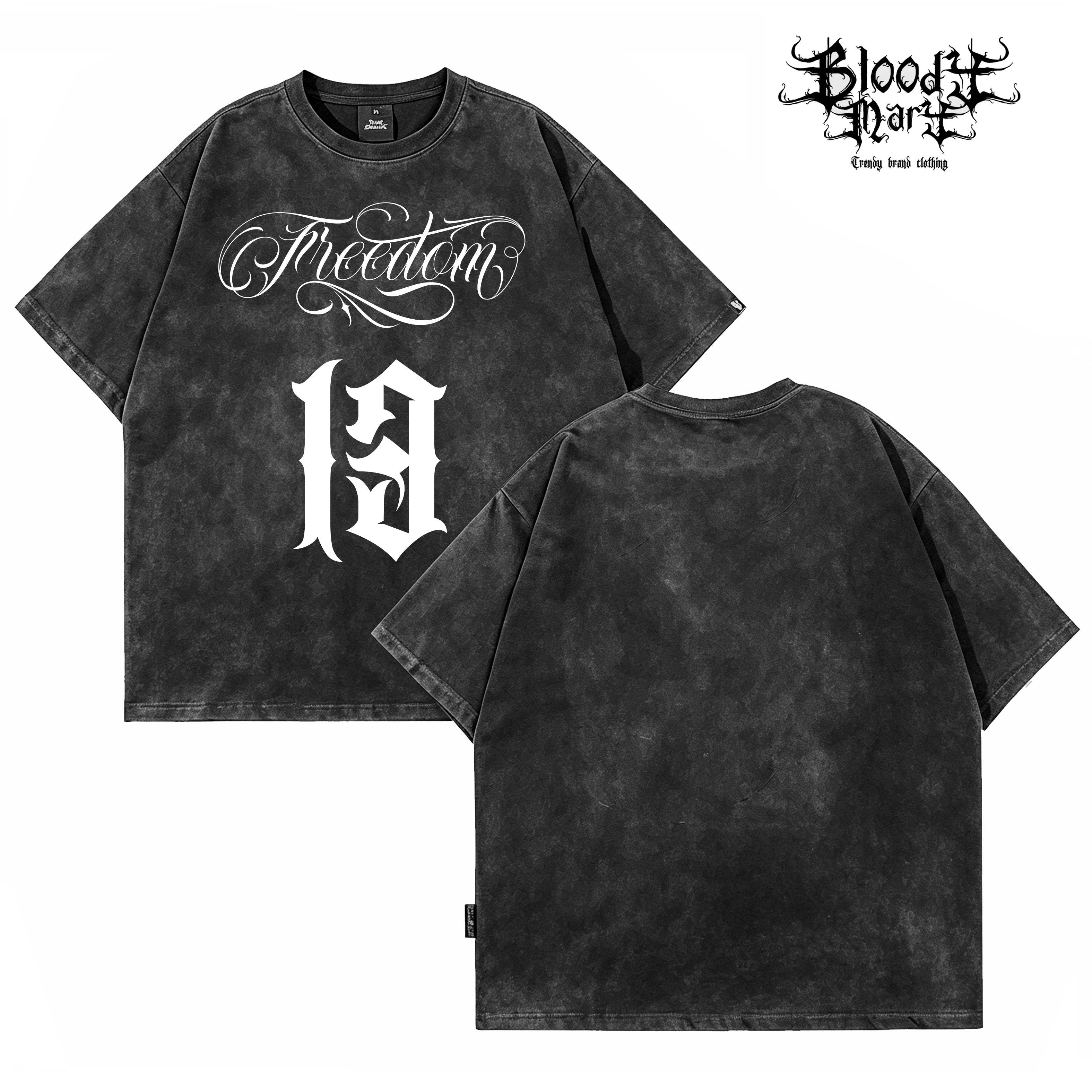 American street style West Coast heavyweight pure cotton short sleeved T-shirt men's loose oversized letter Chicano top