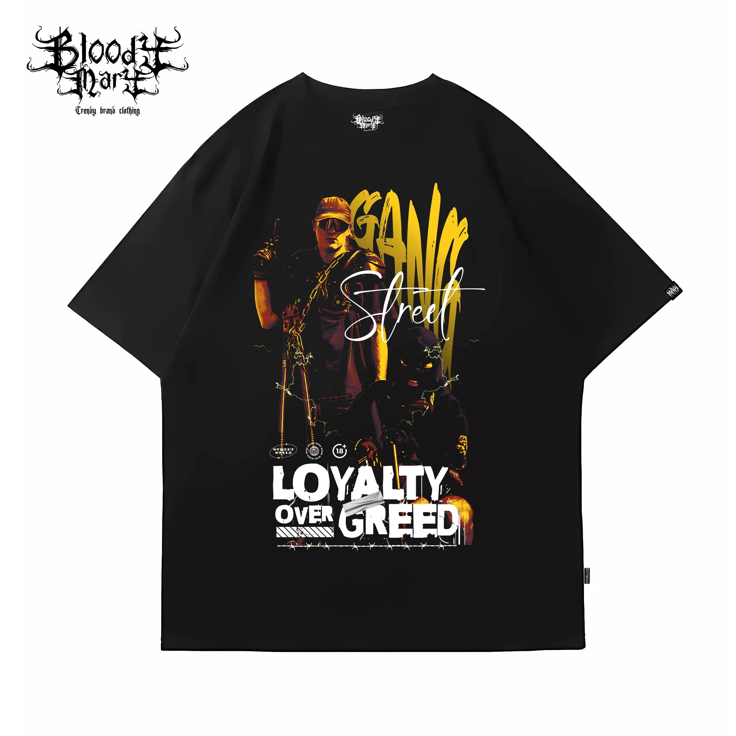 American Trendy Bandit Bandit Money Banknote Street Hip Hop T-shirt Trendy High Street Dance INS Tattoo West Coast