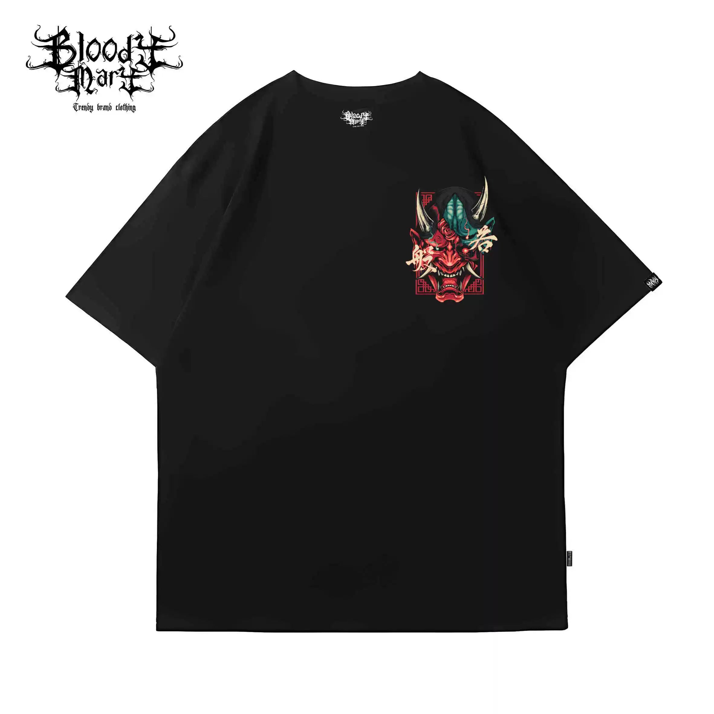 Original Fashion Brand American Short Sleeve T-shirt China-Chic Men and Women Japanese Prajna Tattoo Artist Summer Hip Hop Hip Hop