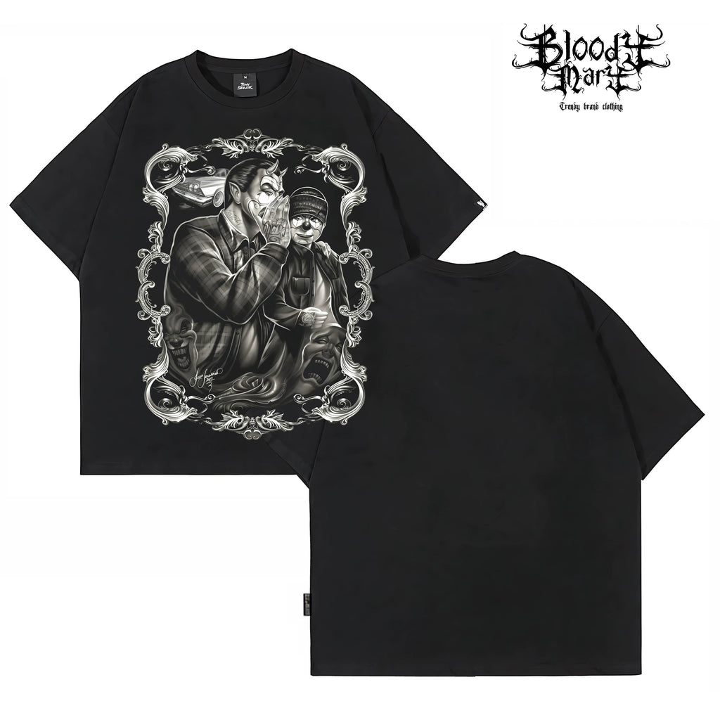 Original trendy brand Chicano, American street retro hip-hop, heavyweight loose floral tattoo artist, niche