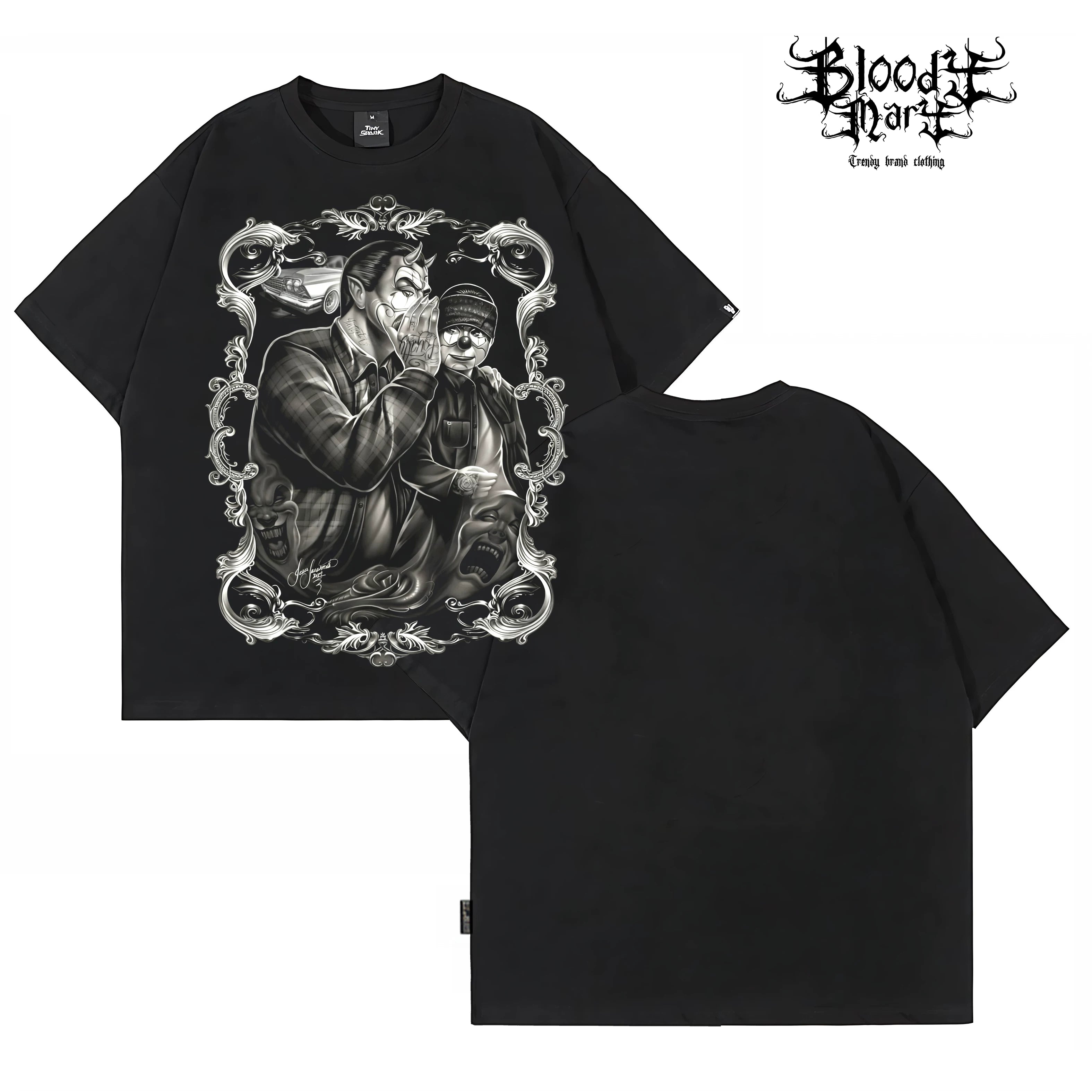 Original trendy brand Chicano, American street retro hip-hop, heavyweight loose floral tattoo artist, niche