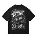 Gothic Chicano Tattoo Skateboarding Graffiti Men's and Women's Trendy Flower Font American Short Sleeve Street Dance Heavy Hip Hop Trendy Brand