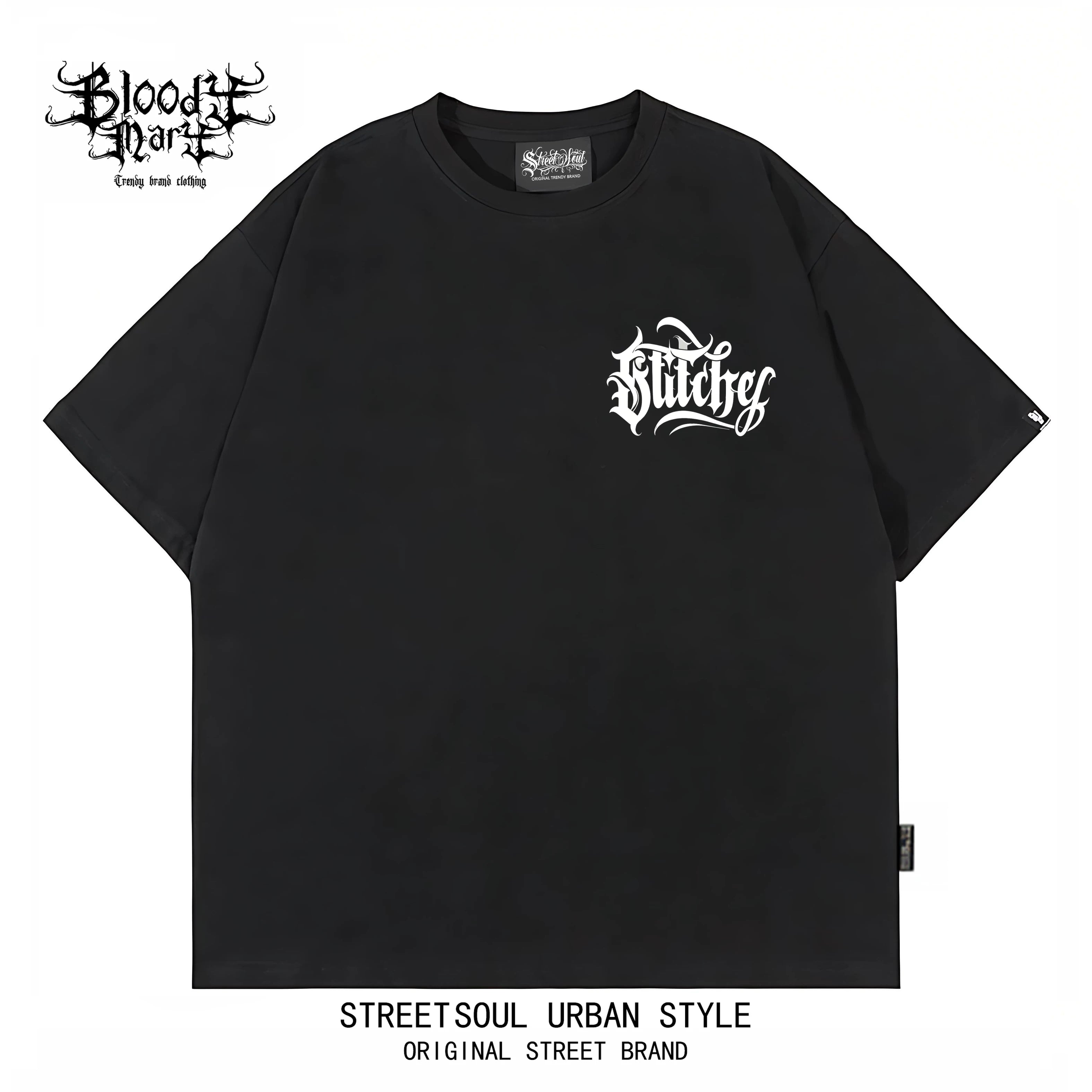 American hip-hop style West Coast Chicano clown print short sleeved T-shirt men's loose heavyweight pure cotton trendy brand top