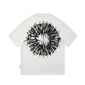 Loose T-shirt Chicano Dark Flower Font West Coast Printed High Street Short Sleeve American Heavy Cotton Trendy Brand
