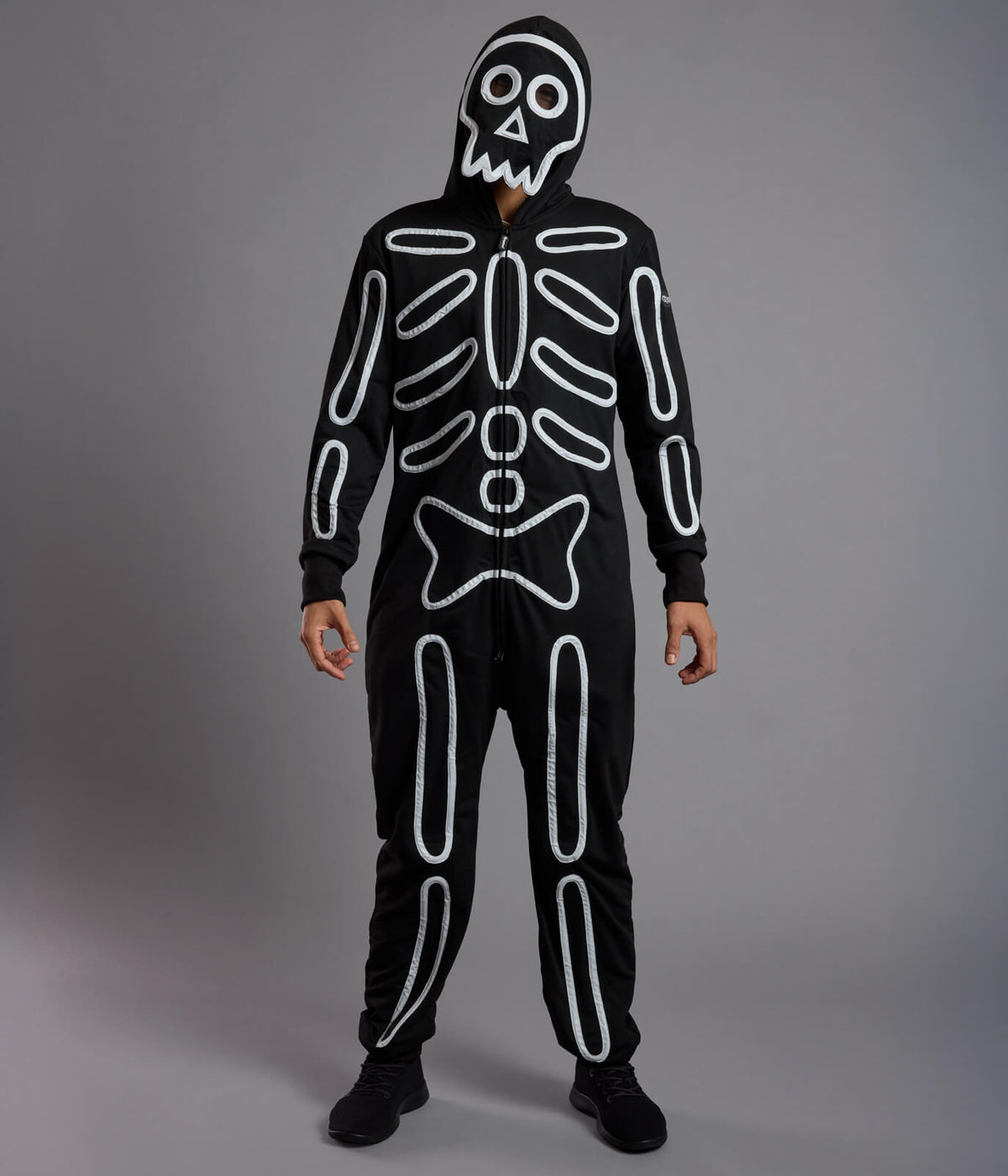 Men's Neon LED Light Up Skeleton Costume