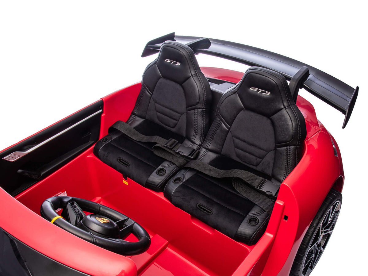 24V Porsche 911 GT3 Kids 2-Seater Ride On Car - Red