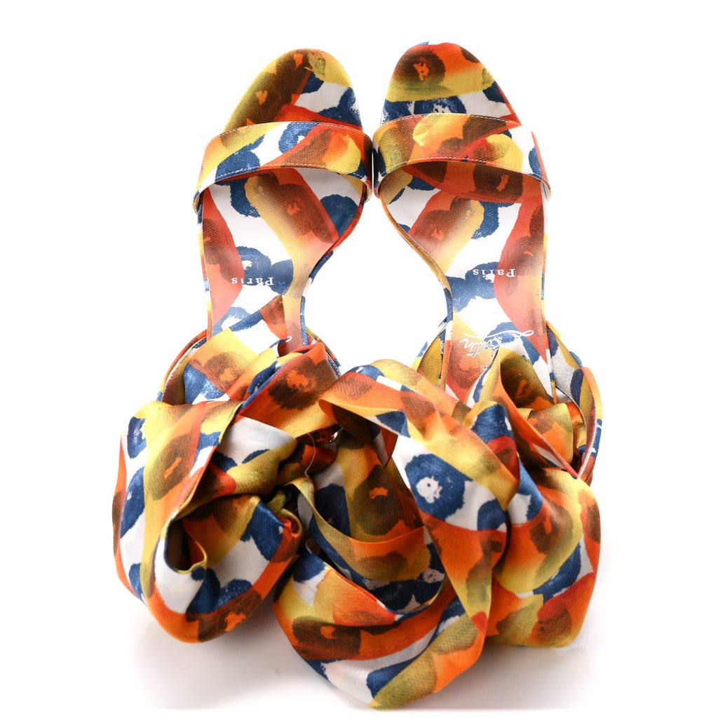 Crepe Satin Gaagal Miss Z Du Desert 100 Ankle Wrap Sandals 38 Multicolor Magma