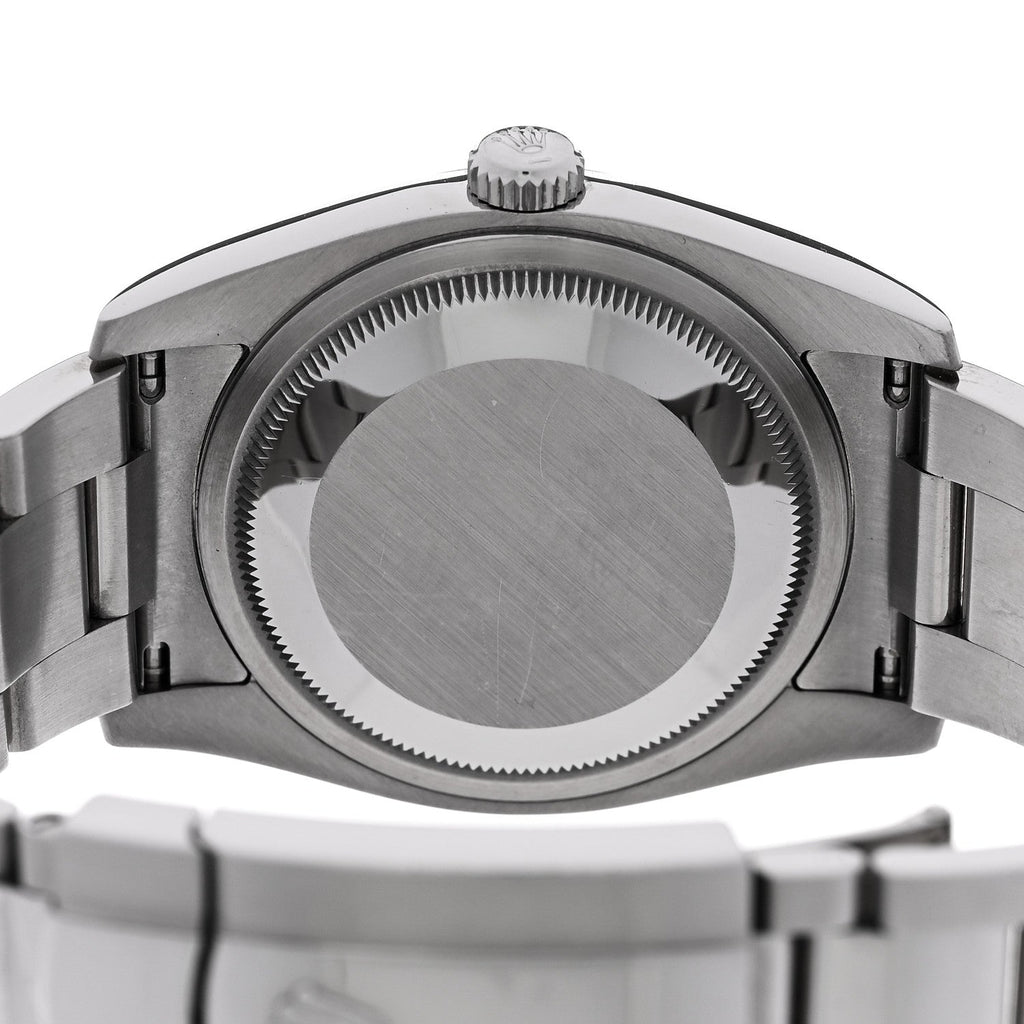 Stainless Steel 18K White Gold 36mm Oyster Perpetual Datejust Watch Black 116234