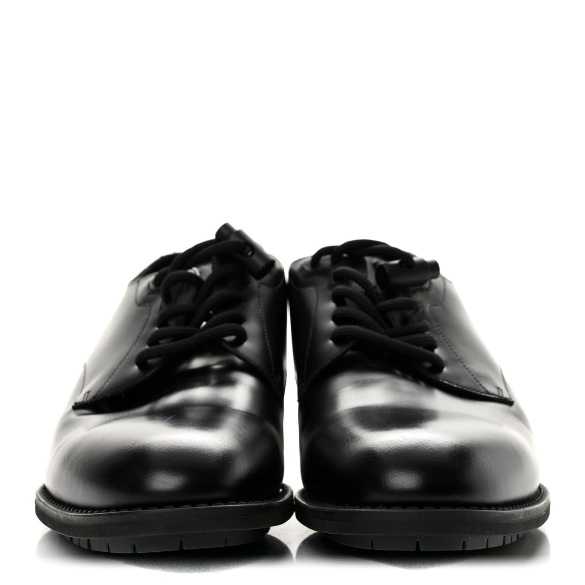 Calfskin Mens Formal Derby Shoes 6 Black
