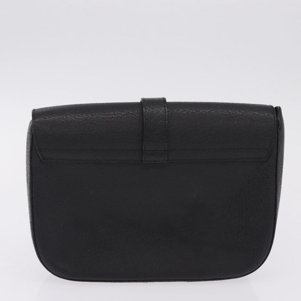 GUCCI Micro GG Clutch Bag Hand Bag Leather 3 Set Black Beige Auth am12787