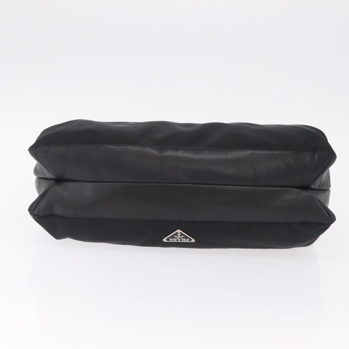 PRADA Tote Bag Nylon Black Silver BR1325 Auth am12835V