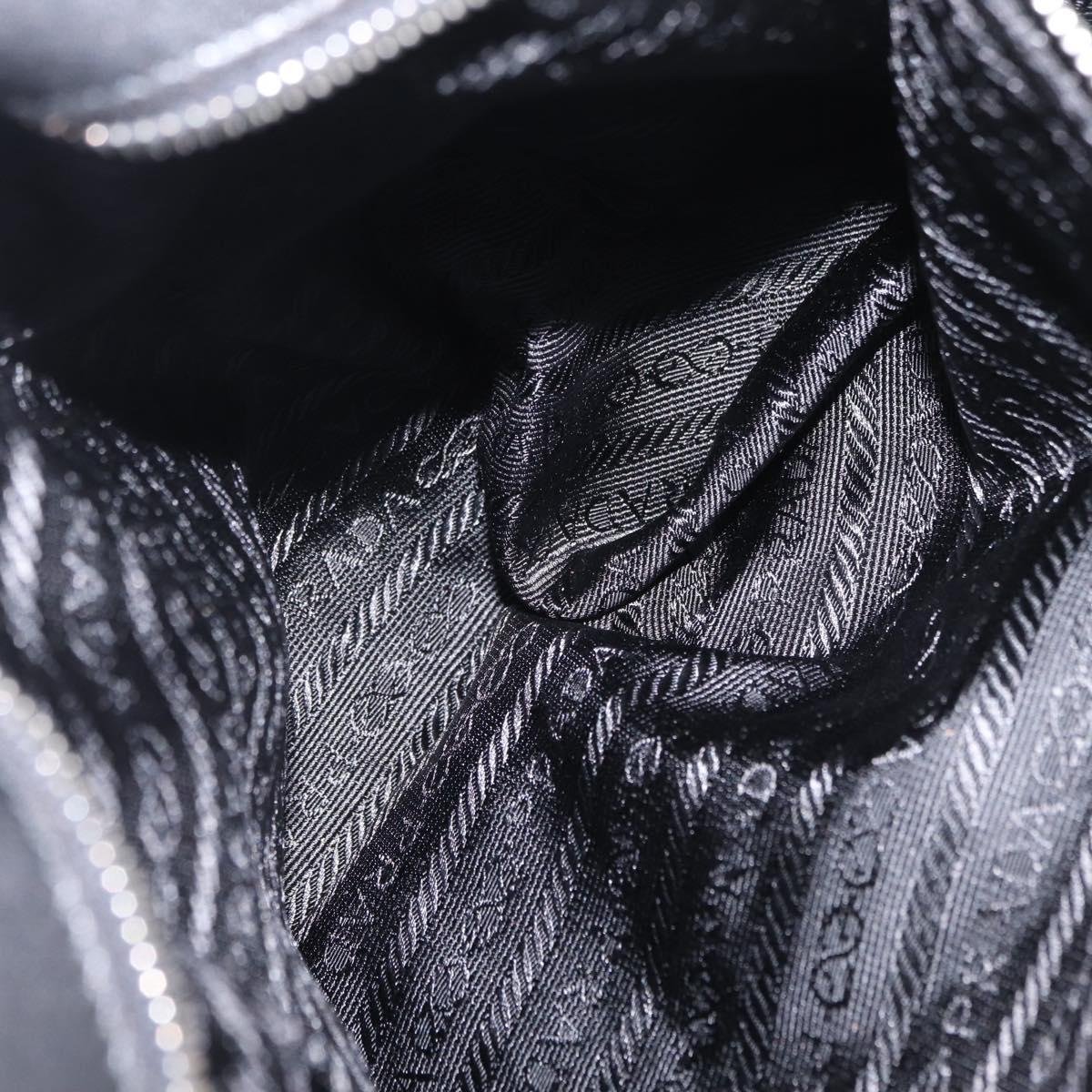 PRADA Tote Bag Nylon Black Silver BR1325 Auth am12835V