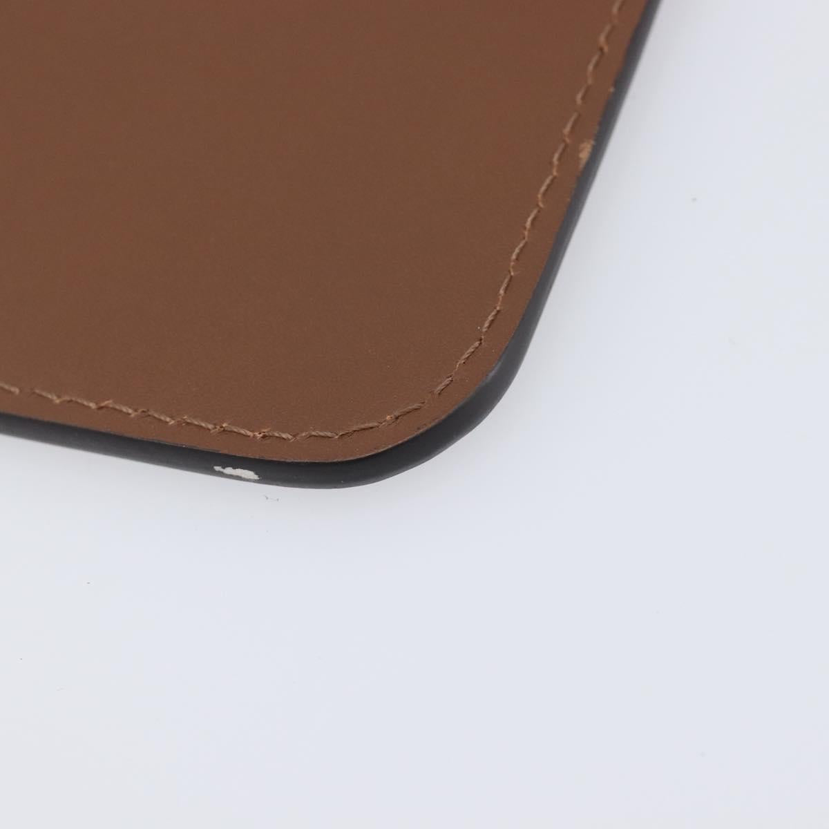 LOUIS VUITTON Mahina PM Pouch Leather Brown LV Auth am12934V